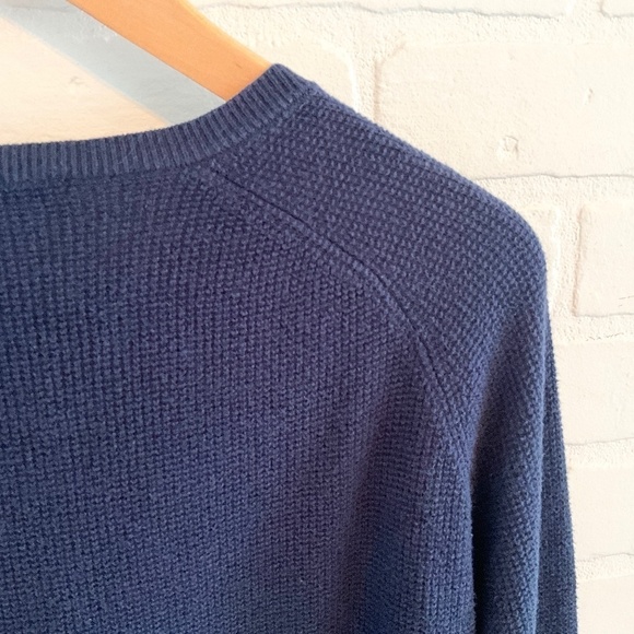 Revolve x Onia Men’s Knit Sweater Cotton/Cashmere blend Elbow patches Blue S - Picture 12 of 15